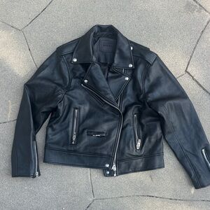 Blank NYC black faux leather jacket